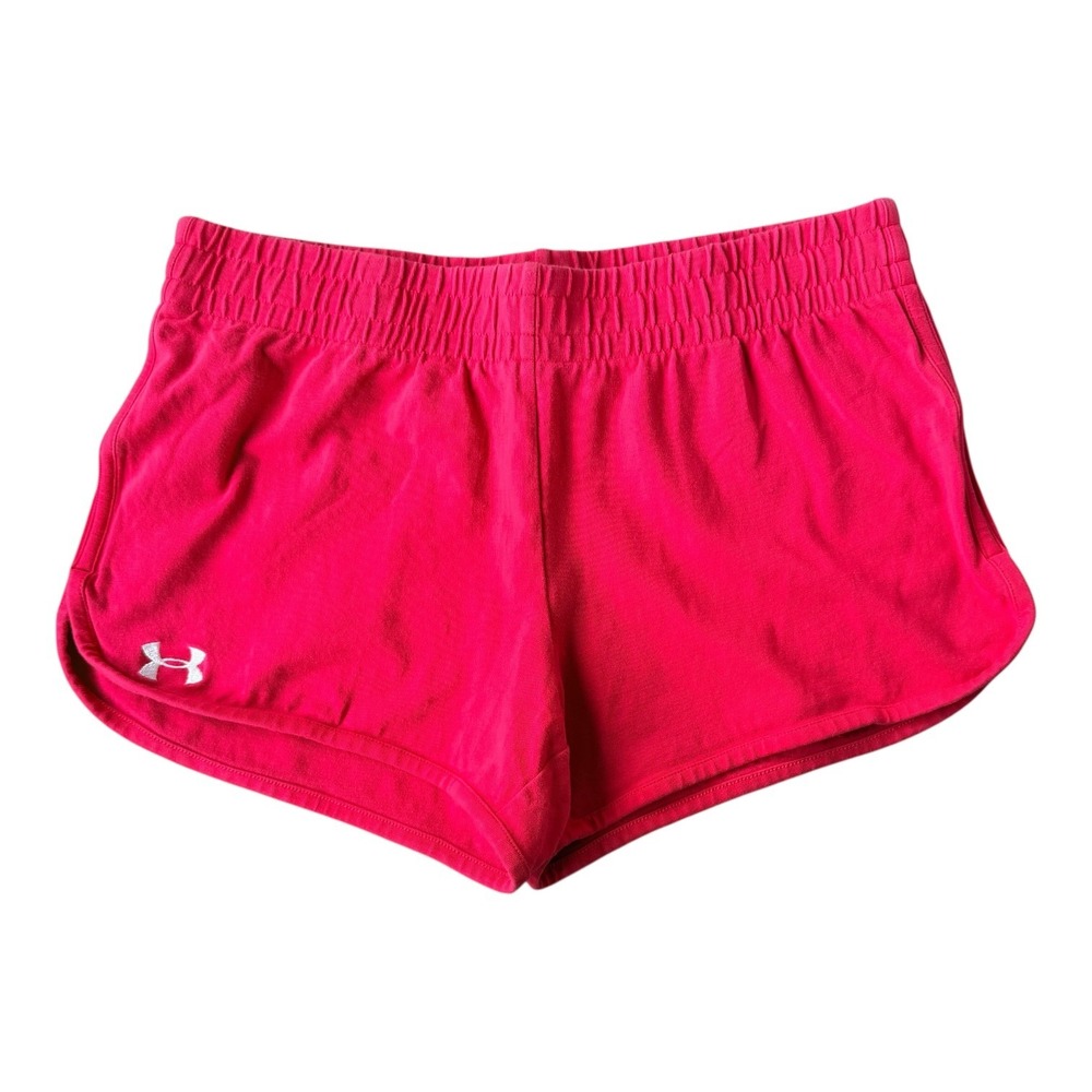 Under Armour HeatGear Women's Coral Pink Low‎ Rise Dolphin Running Shorts M